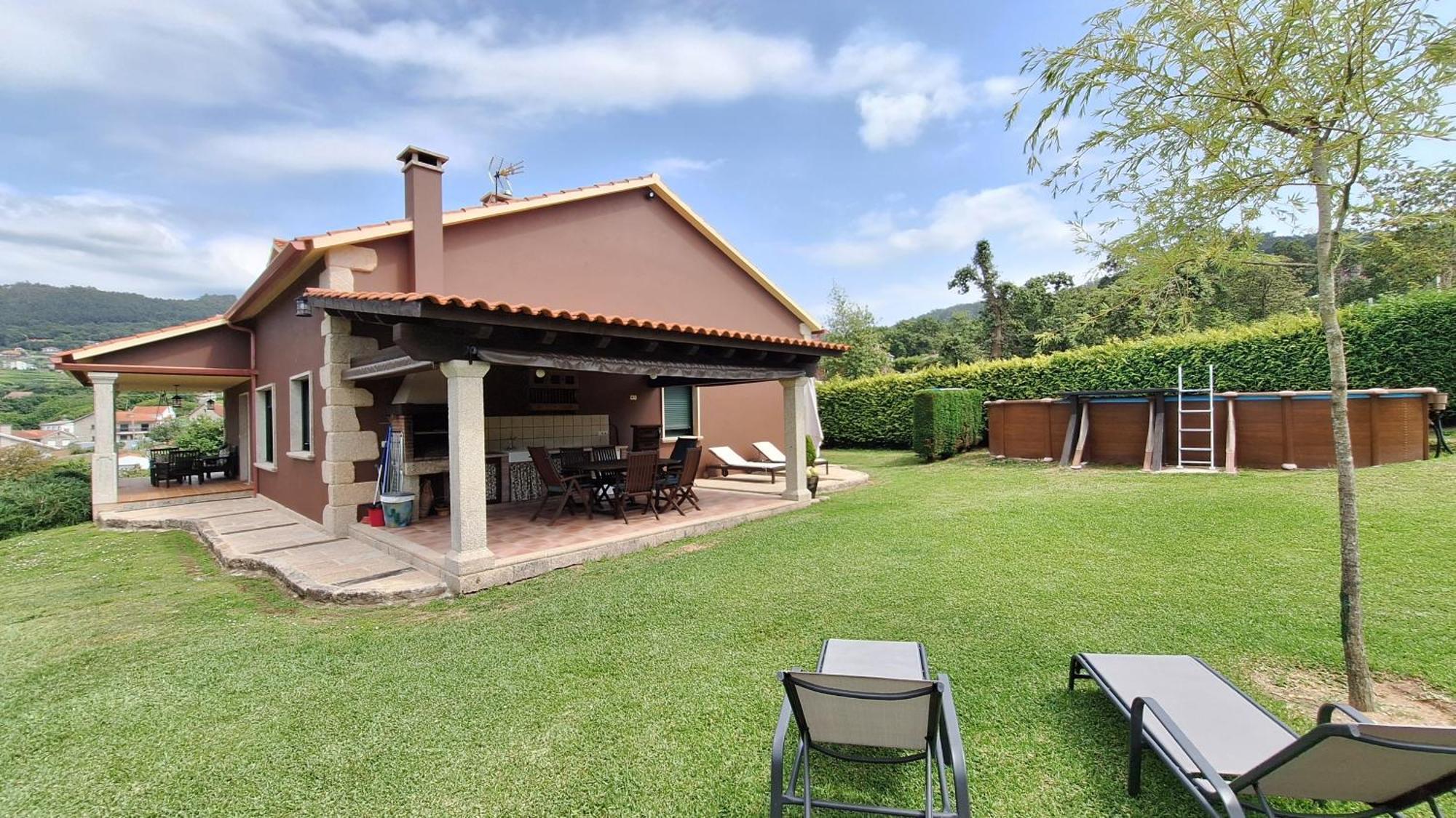 Chalet Rural 400 M Playa Piscina Barbacoa Chimenea Bueu Ngoại thất bức ảnh